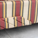 American sofa and armchair in original striped fabric from the 1970s