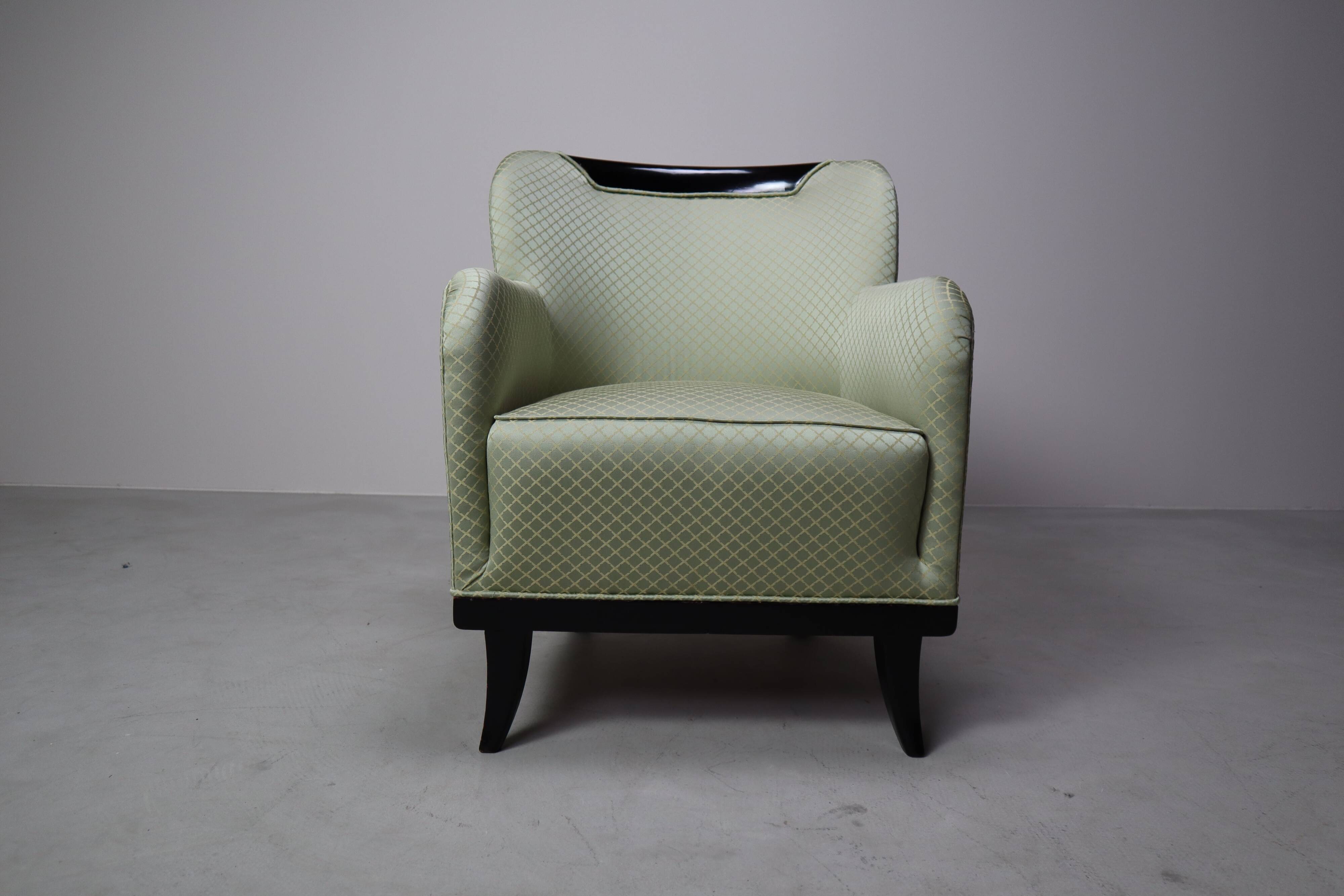 Set of four Art Deco armchairs, 1930-1950