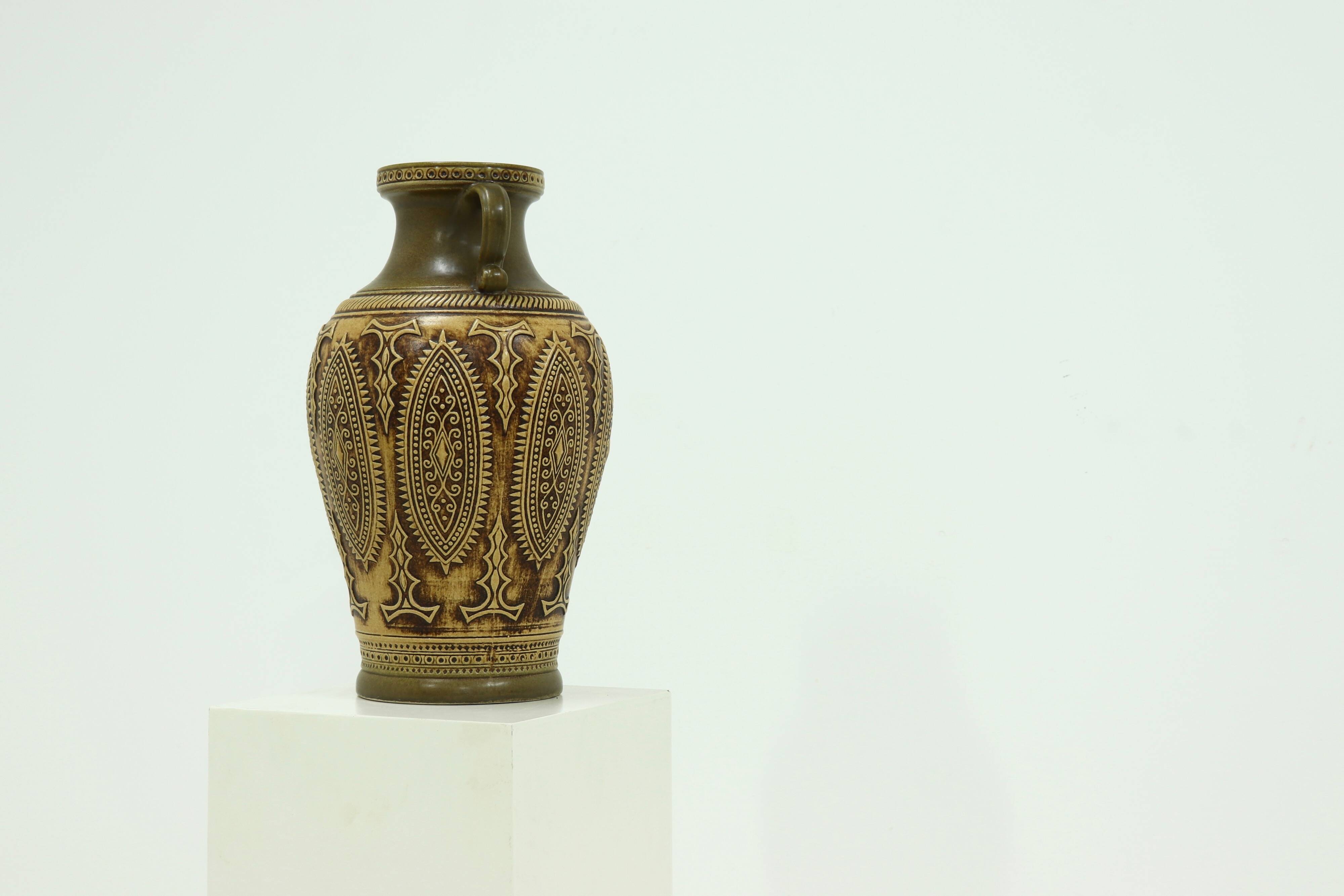 XL Jasba Vase in Earth Tones 1960s