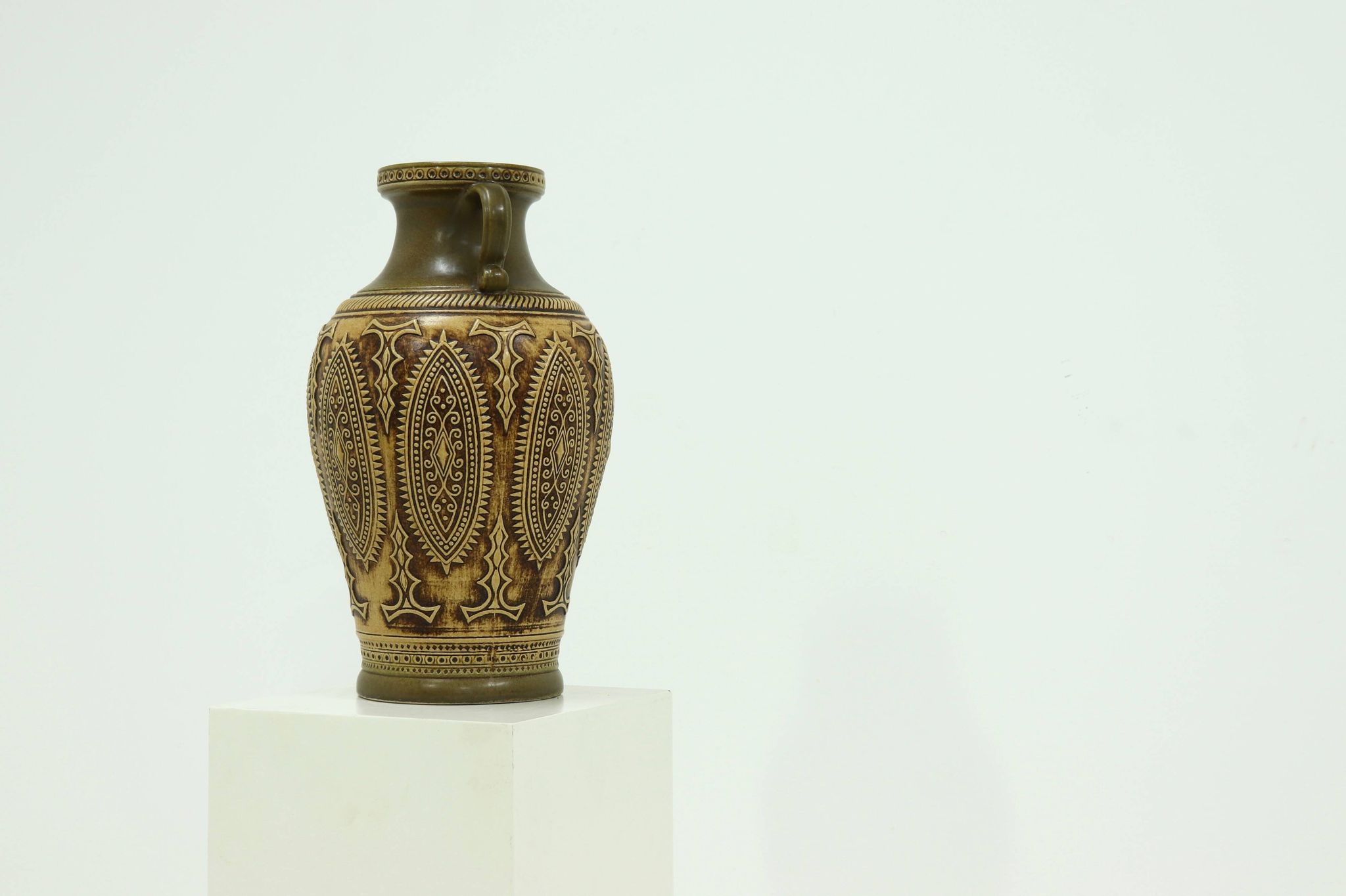 XL Jasba Vase in Earth Tones 1960s