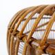 Pouf en rotin vintage moderne du milieu du siècle dans le style d'Albini 1960s