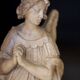 Sacred art: 19th century beechwood cherub statuette