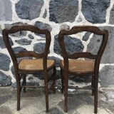Set of 5 canned bistro chairs
