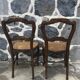 Set de 5 chaises bistrot cannées