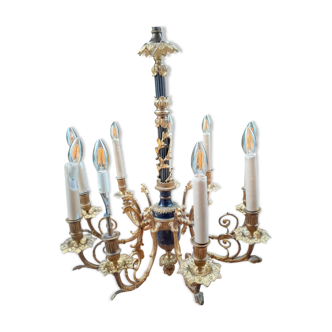 Lustre en bronze 9 lumières