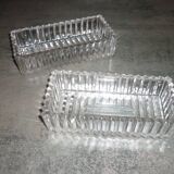 Art-deco molded glass bowls