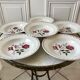 Set of 6 hollow plates Badonviller with flowers 30s