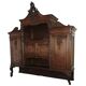 Upper part of an antique 19th-century dresser, Louis XV style.
