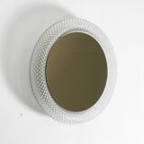 Stunning 1960s illuminated Limburg crystal glass wall mirror