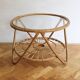 Ensemble de quatre fauteuils et table d'appoint en rotin des années 1960 par Jaroslav Prochazka pour ULUV
