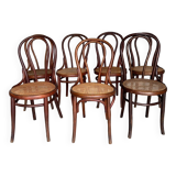 Set of 7 Thonet bistro chairs