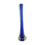 Soliflore in twisted blue glass
