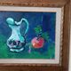 Still life painting 1965 signed Barbero oil on canvas