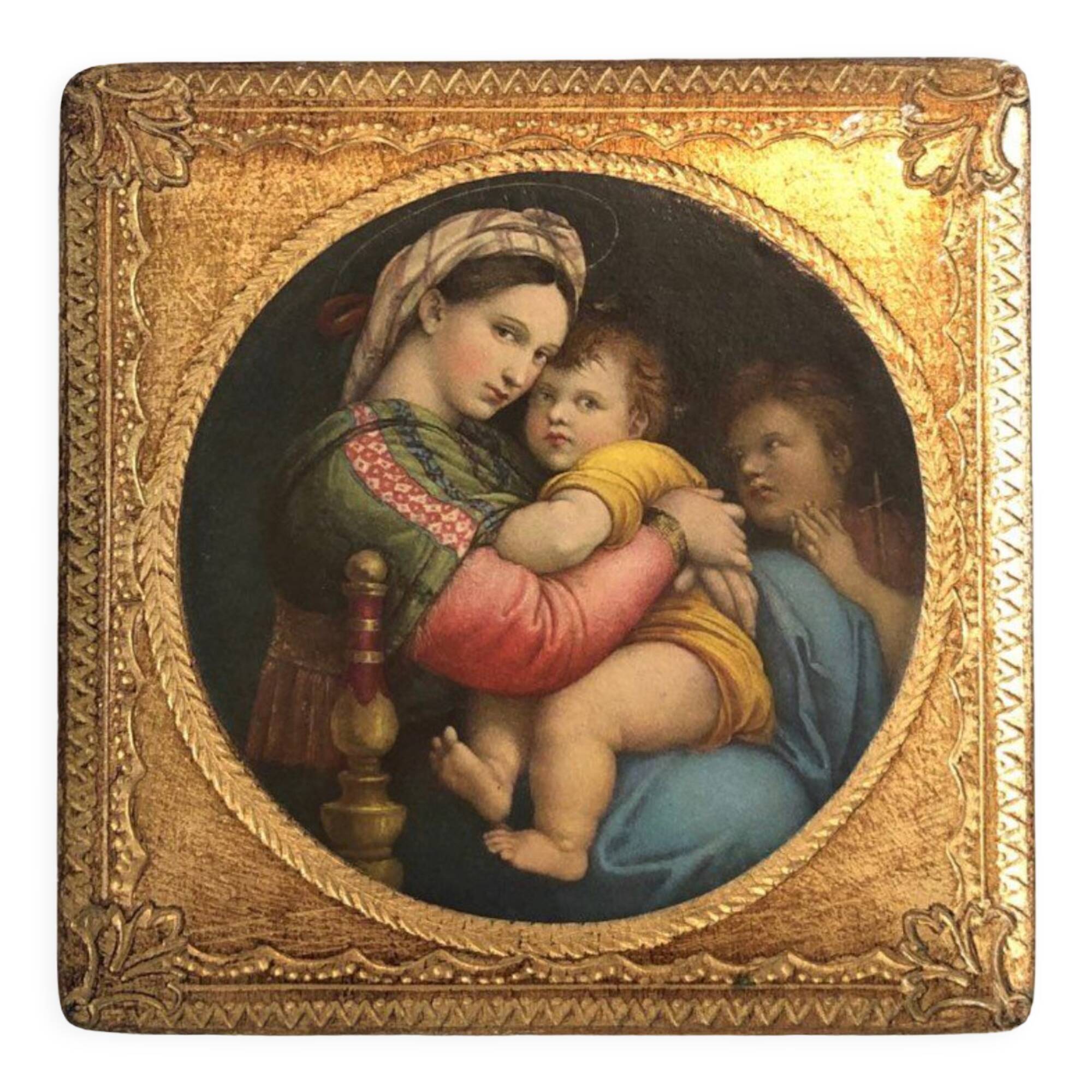 Italian box gilded wood