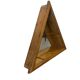 Vintage shallow wall display cabinet with a mirrored back.