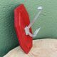 1950s wall hook in cast aluminum and wood