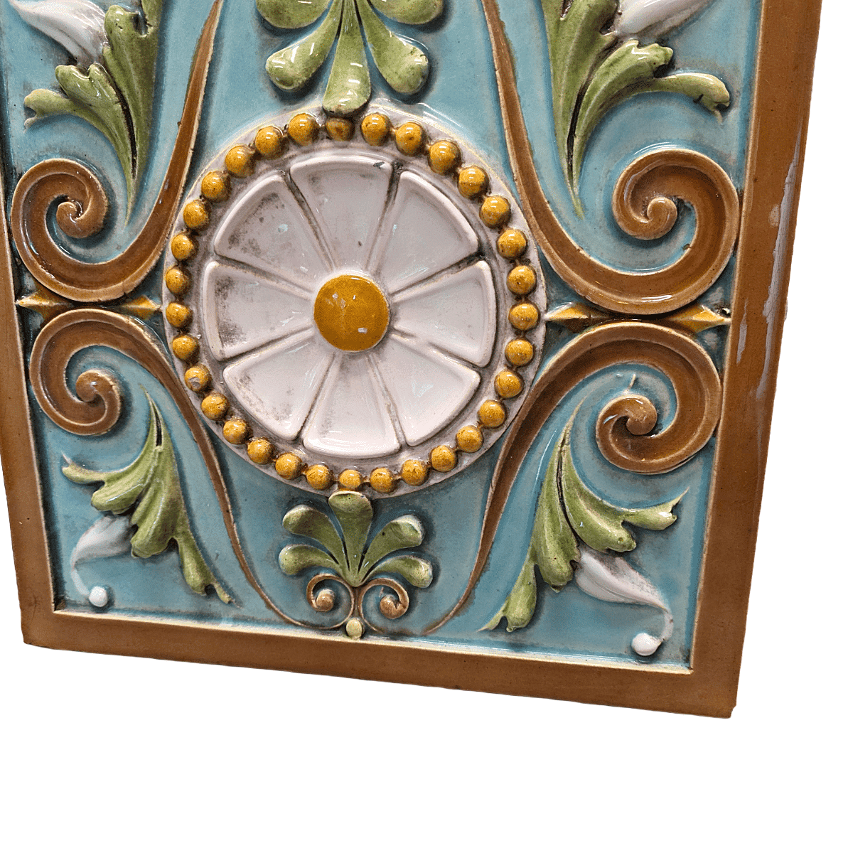 Large French Art Nouveau Ceramic Tile By émile Müller, around 1900