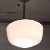 Suspension style Bauhaus globe opaline XL diam. 30cm - début XXeme