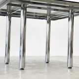 Chrome tubular dining table