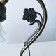 Vintage brass and glass flower lamp
