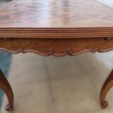 Italian-style table and its two removable extensions in solid walnut wood