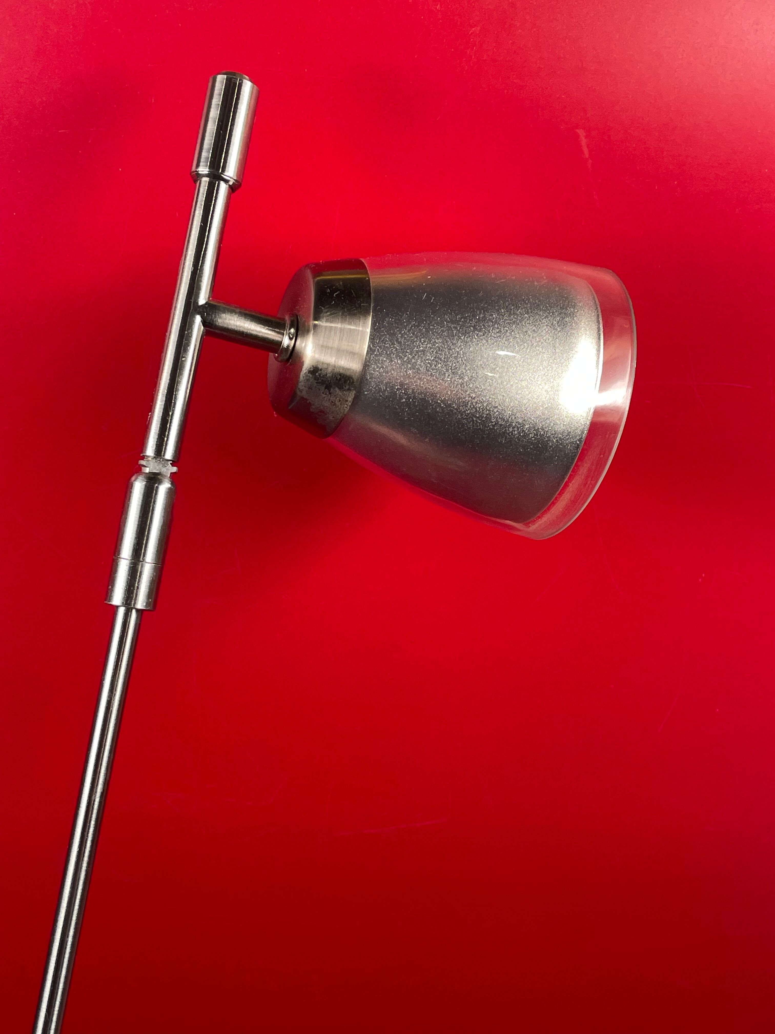 Articulated lamp design brushed steel Aluminor, office, loft, garage, workshop