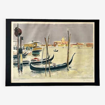 BRAYER (Yves), Lithographie originale Venise signée et numérotée XXème