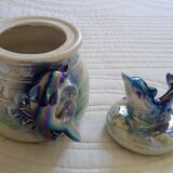 Bathroom porcelain dolphin pearl pot