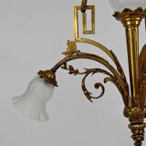 Louis XVI Neoclassical style chandelier in gilded bronze, France, Circa 1900