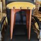 Petit tabouret en bois et tapisserie