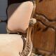 Antique Louis XV style armchair - powder pink fabric