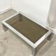 Rectangular coffee table in chromed metal and smoked glass, circa 1970