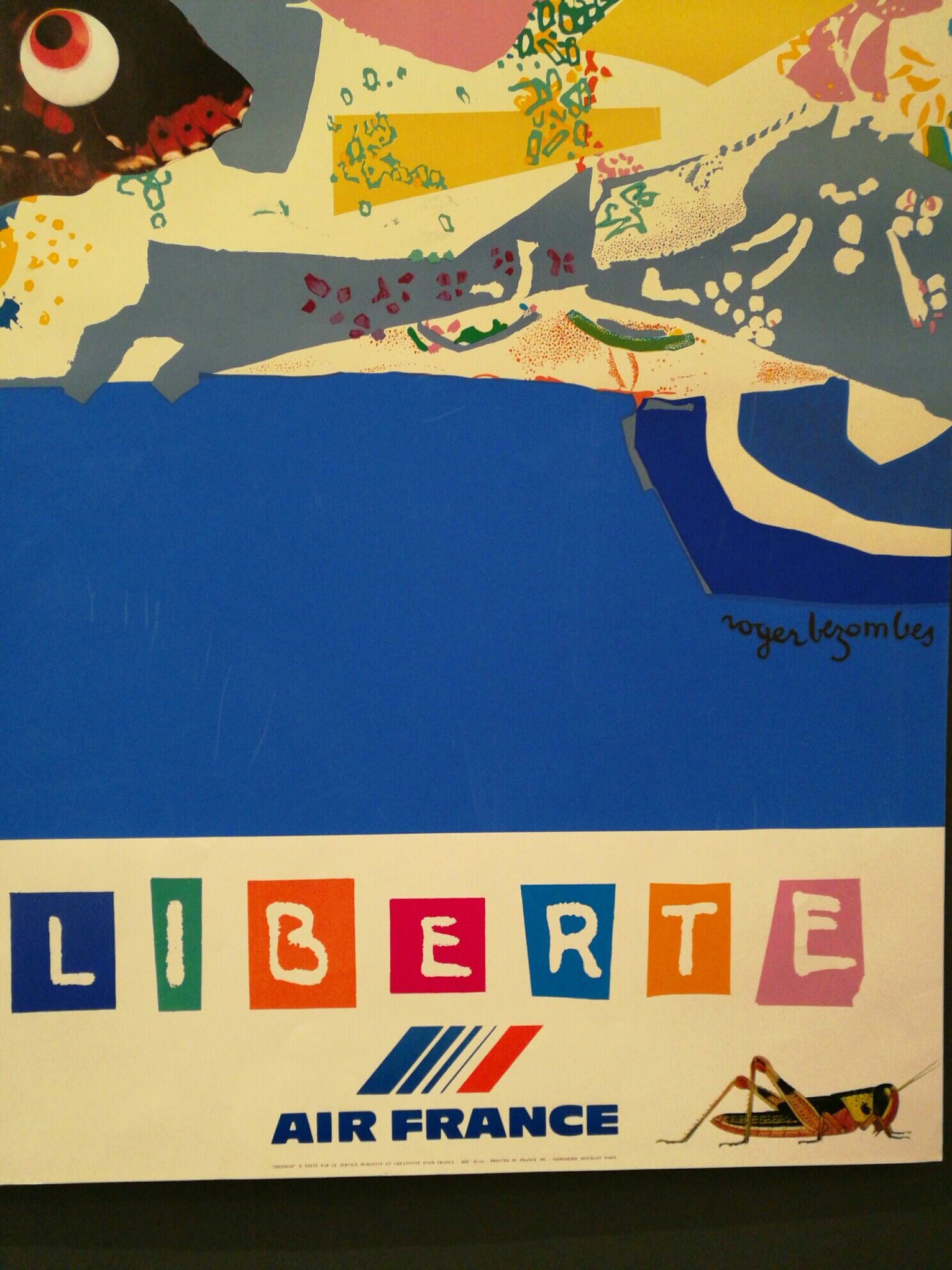 Affiche originale Air France circa 1980
