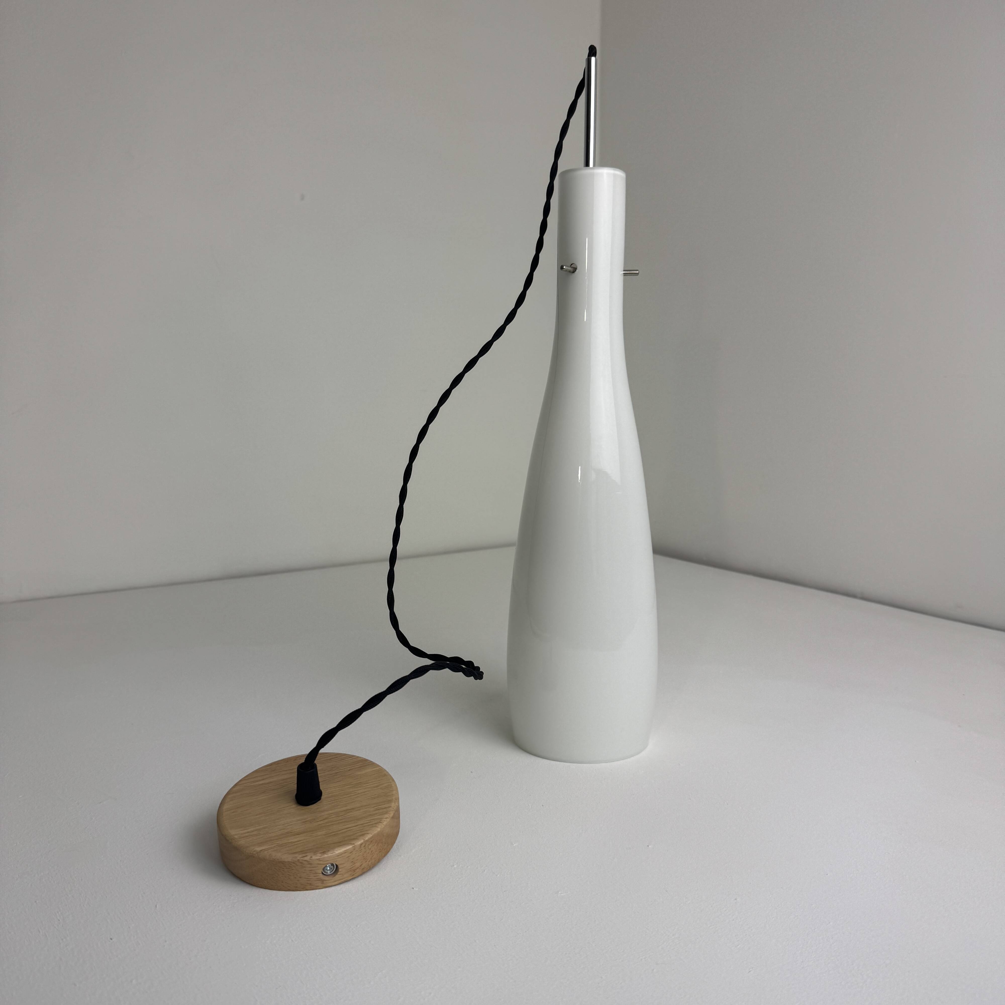 Vintage 1970 opaline suspension light