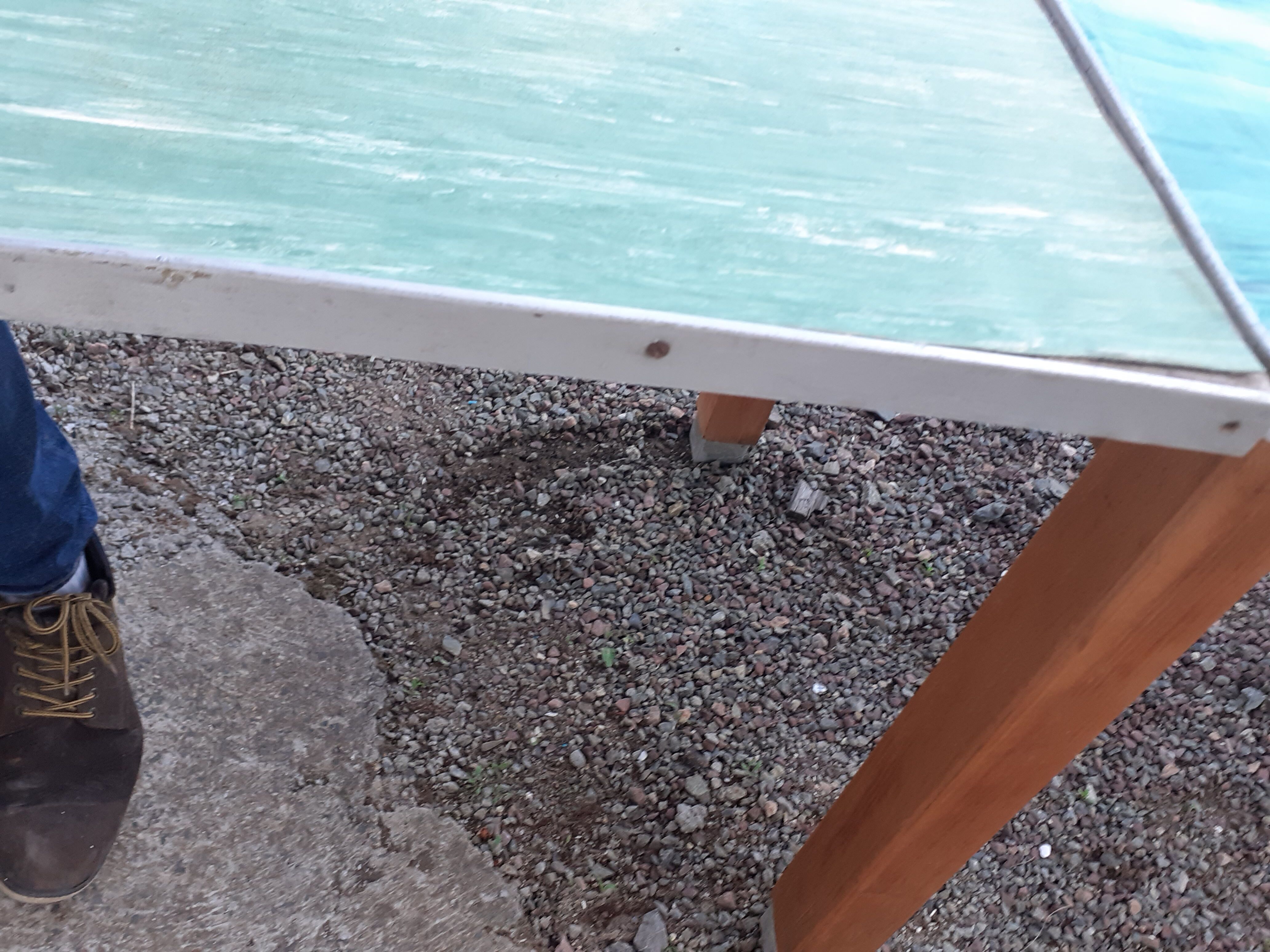 Vintage wooden formica kitchen table