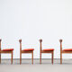 Série de 4 chaises scandinaves vintage 1960