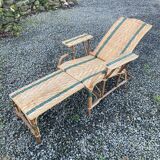 Chaise longue en rotin