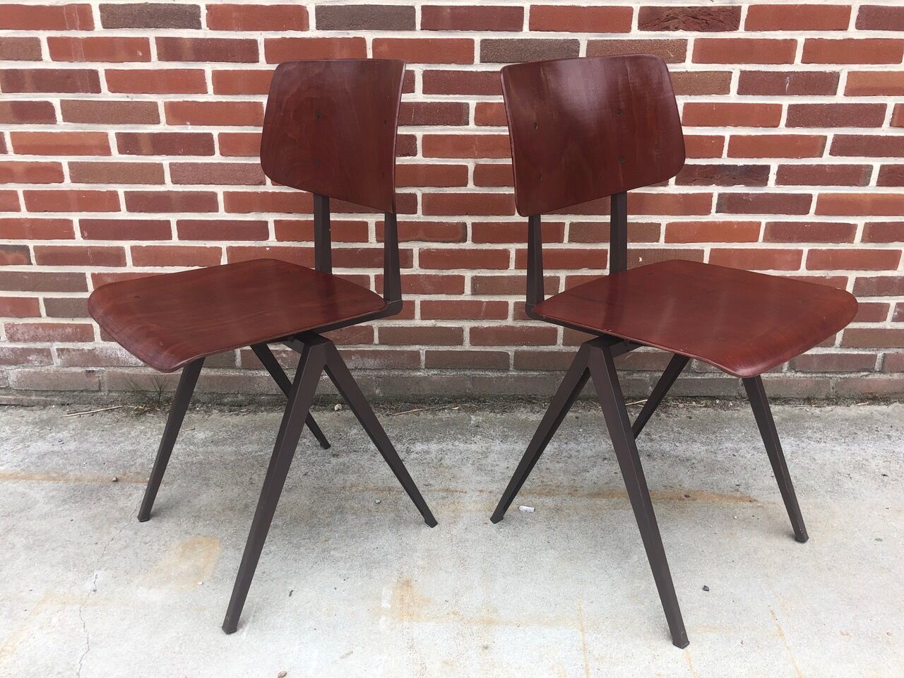 Vintage industrial chair Galvanitas S16 Pagholz Netherlands 60's