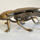 Vintage fly ashtray in patinated metal