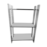 Shelf with 3 shelves in glass (shelves) and plexiglass (uprights) circa 1980.
