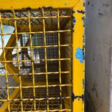 Industrial storage shelves yellow