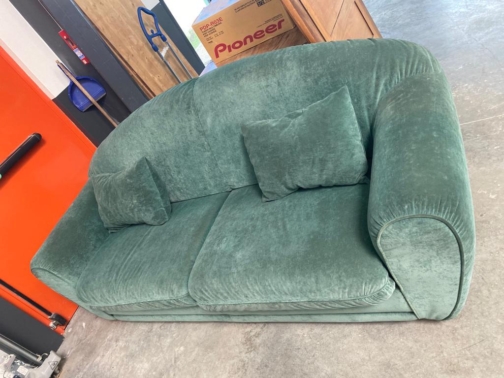 2-seater green sofa