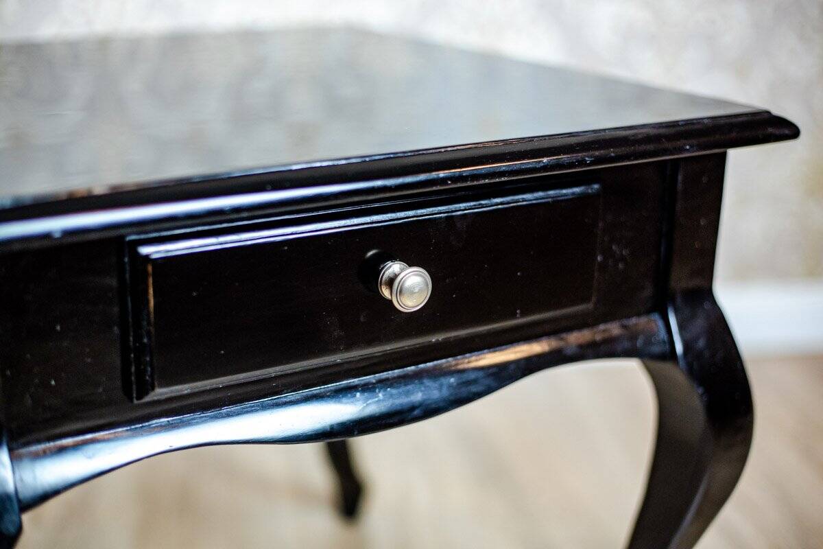 20th Century Black Side Table-Nightstand, 1950s