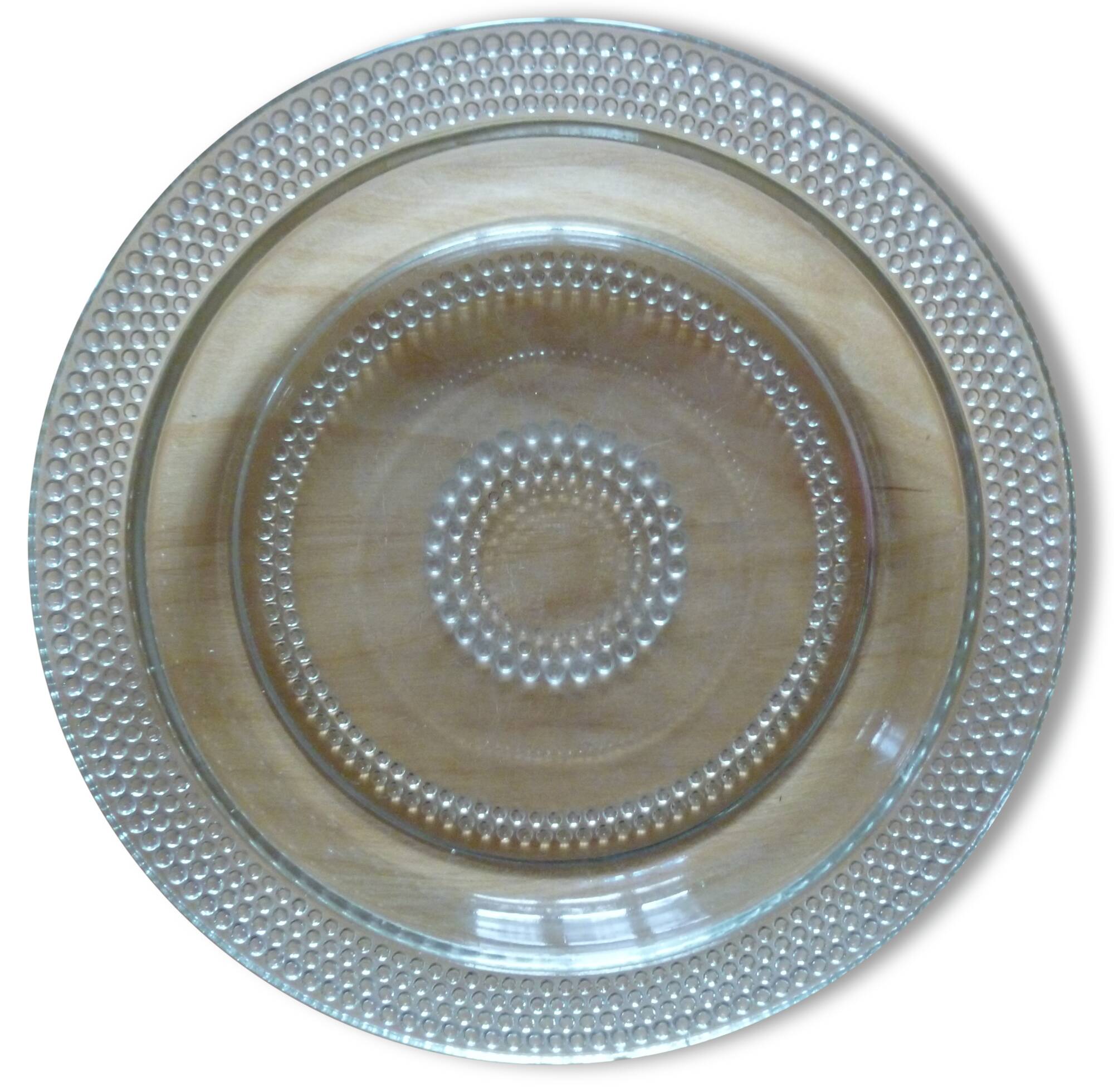 Round glass dish