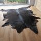 Genuine cowhide living room rug, vintage design, 1970s