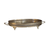 Silver metal serving tray