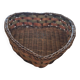 Small wicker basket in the shape of a heart.