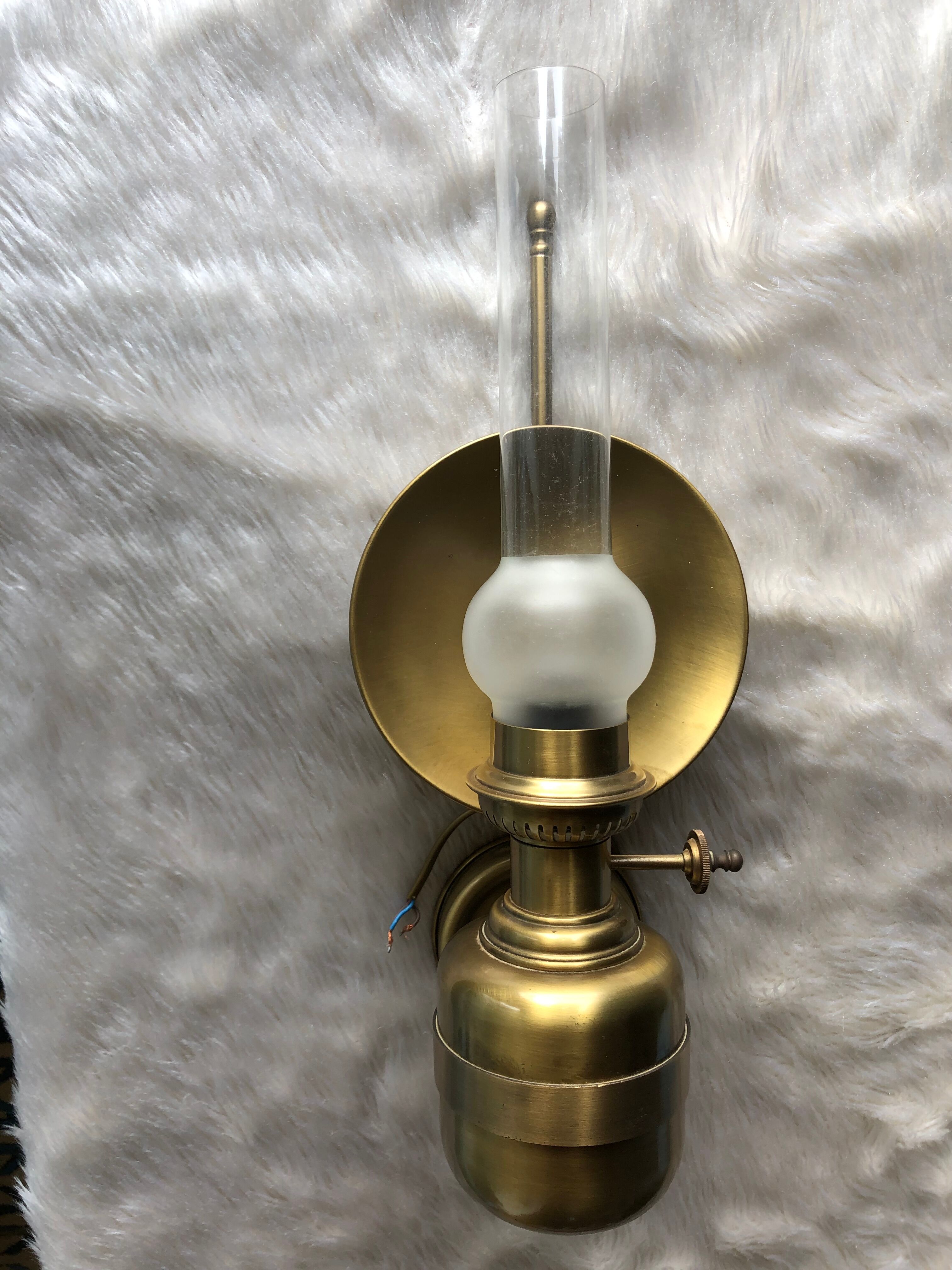 Brass wall lamps