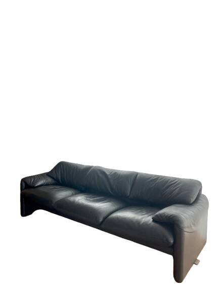 Canapé Maralunga Cassina en cuir noir