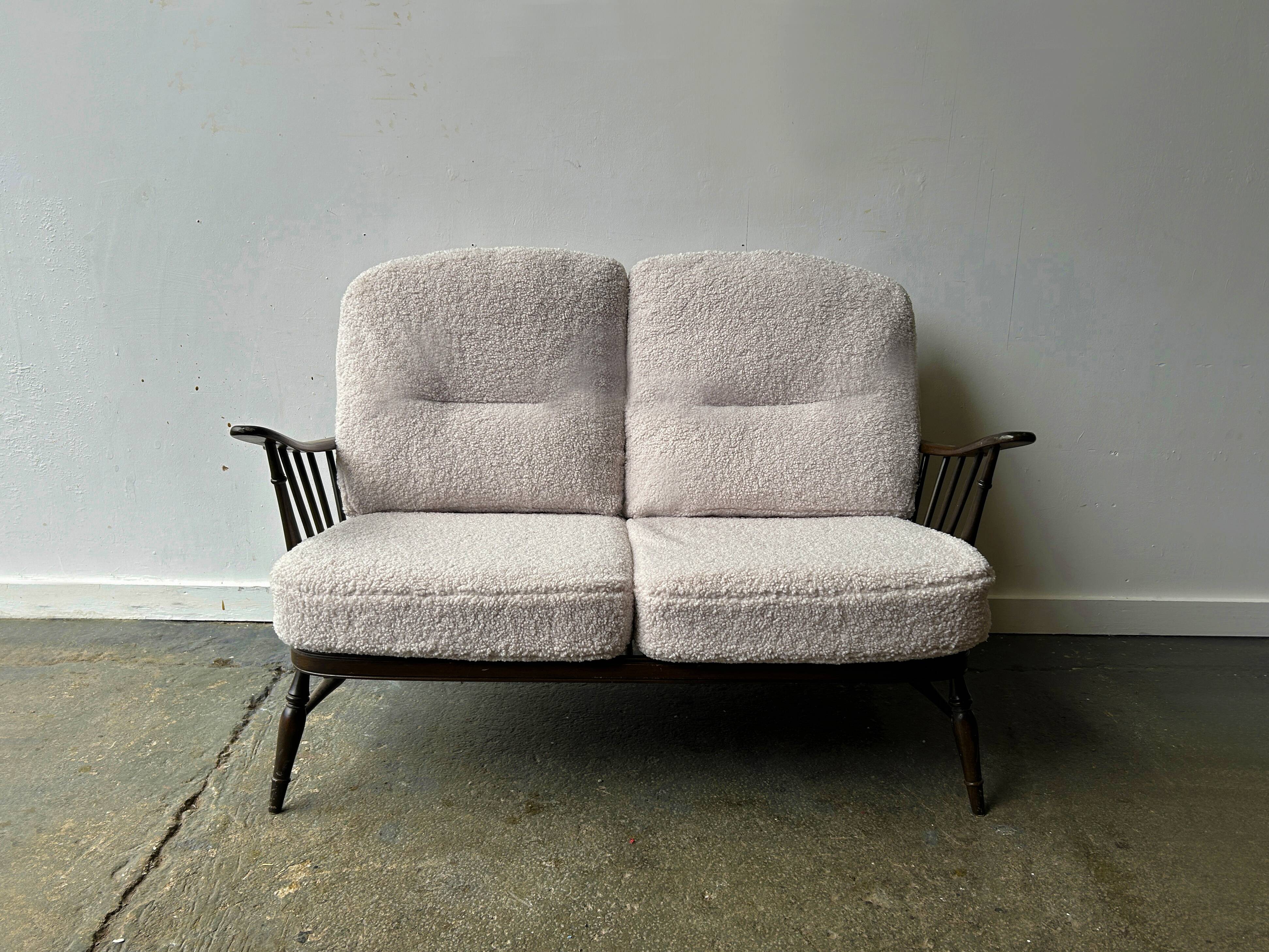 Vintage Mid-Century Ercol Windsor 2 seat sofa and armchair set